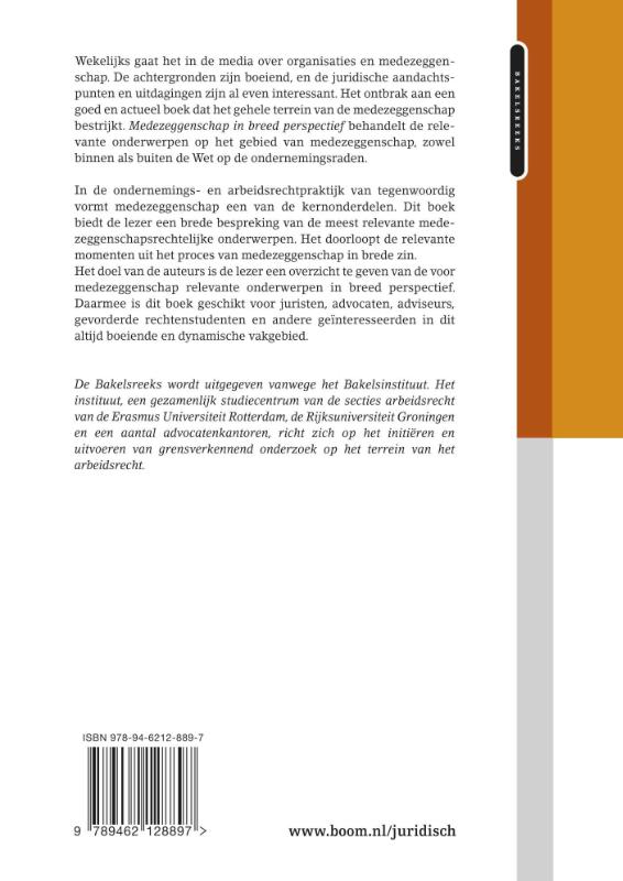 Achterkant van Medezeggenschap in breed perspectief