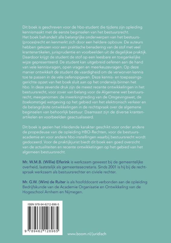Achterkant van Bestuursrecht