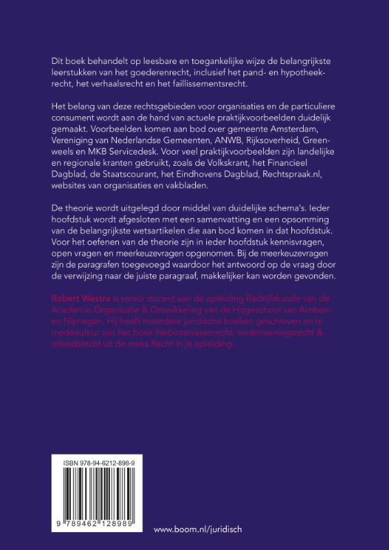 Achterkant van Goederenrecht
