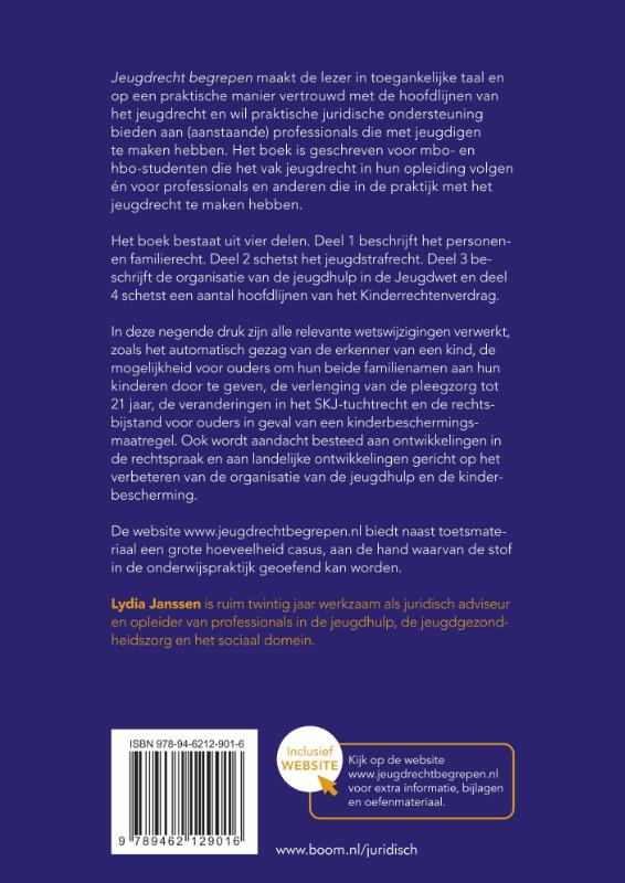 Achterkant van Jeugdrecht begrepen