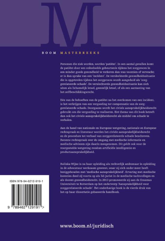 Achterkant van Aansprakelijkheid voor zorggerelateerde schade