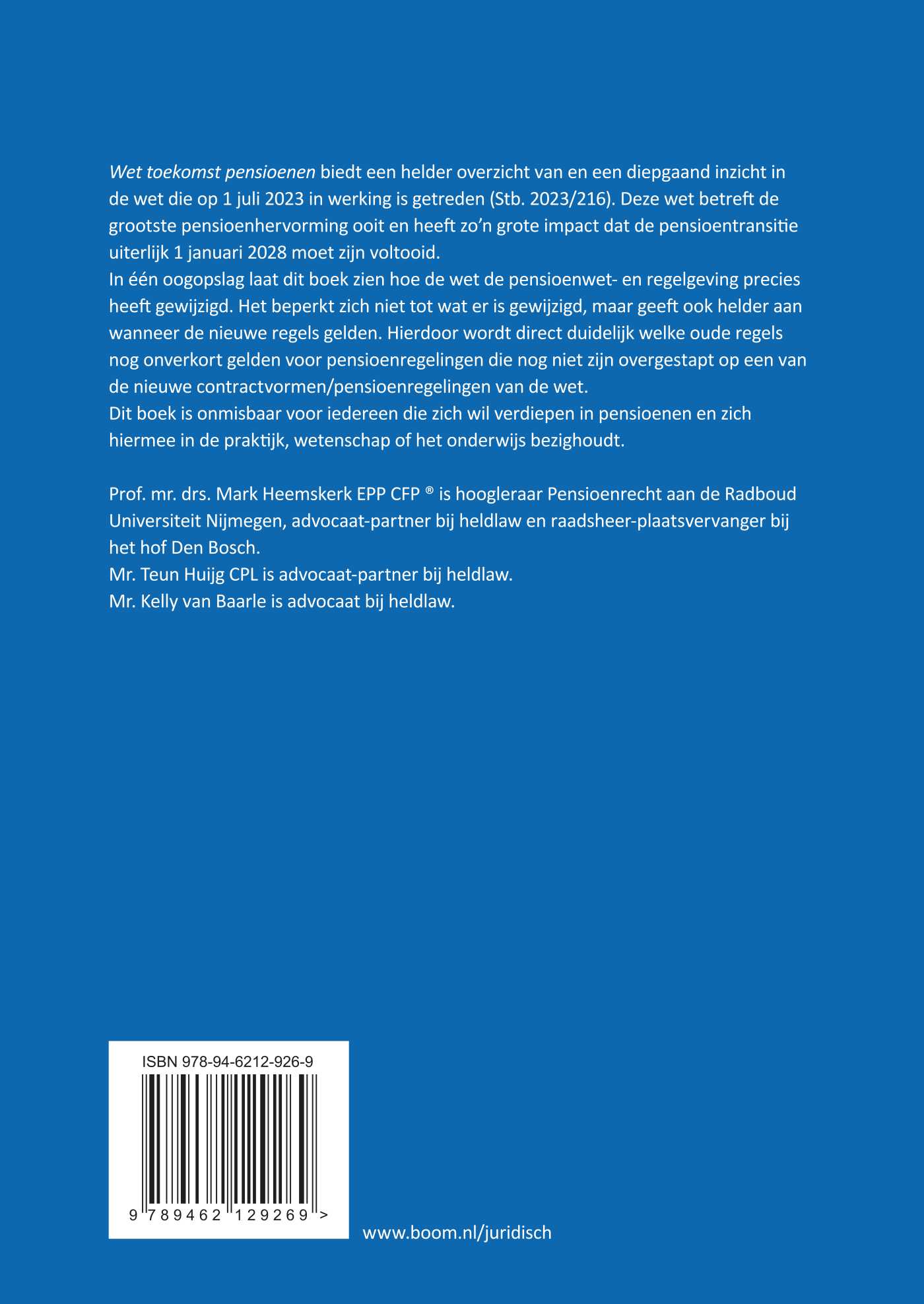 Achterkant van Wet toekomst pensioenen