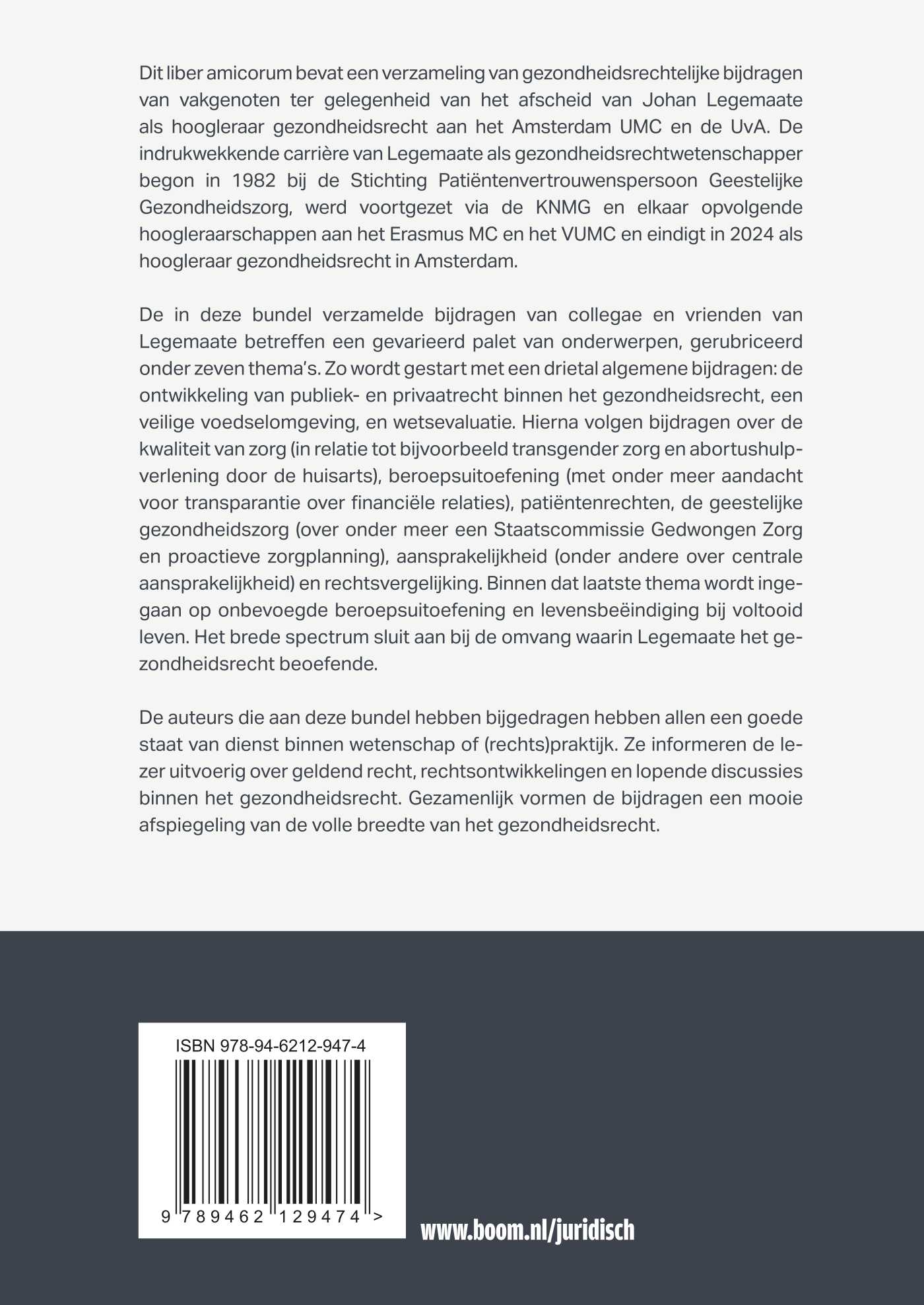 Achterkant van Goed gezondheidsrecht