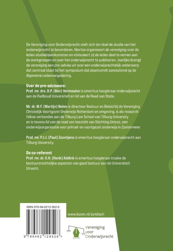 Achterkant van Rechtsbeginselen in het onderwijsrecht: een eerste verkenning