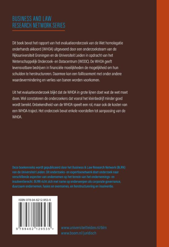 Achterkant van Evaluatie Wet homologatie onderhands akkoord