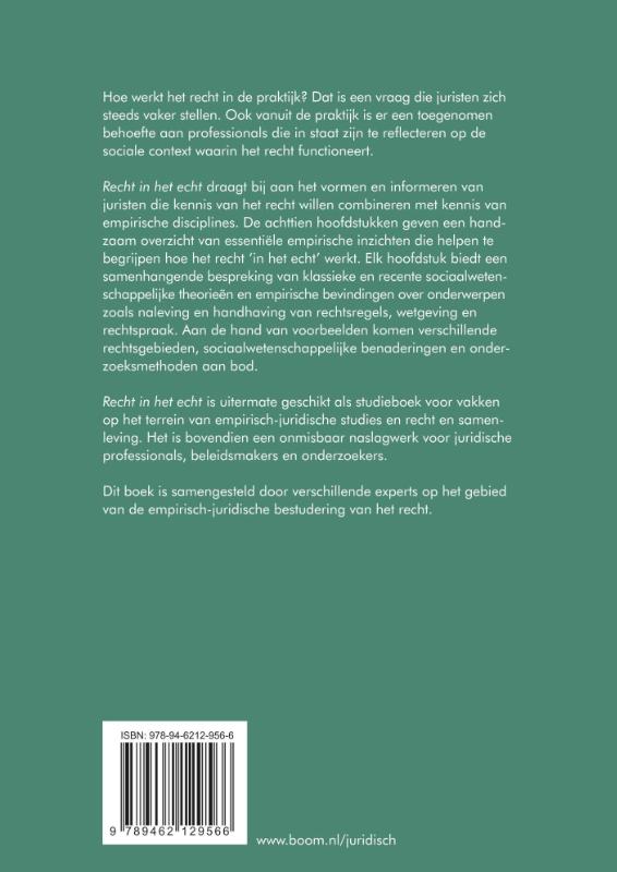 Achterkant van Recht in het echt