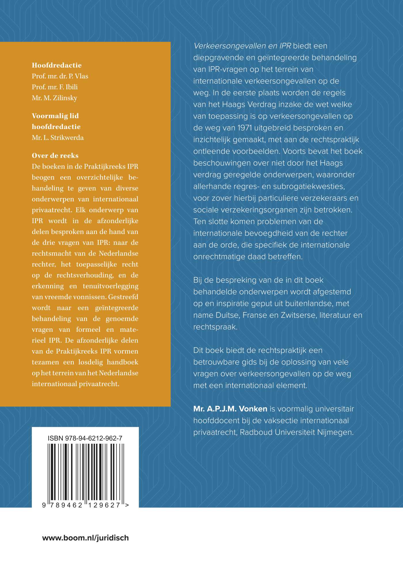 Achterkant van Verkeersongevallen en IPR
