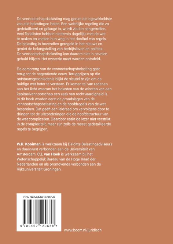 Achterkant van Vennootschapsbelasting