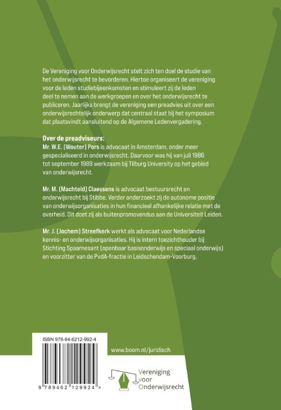 Achterkant van Overheid en onderwijs: rechtsverhoudingen op drift?