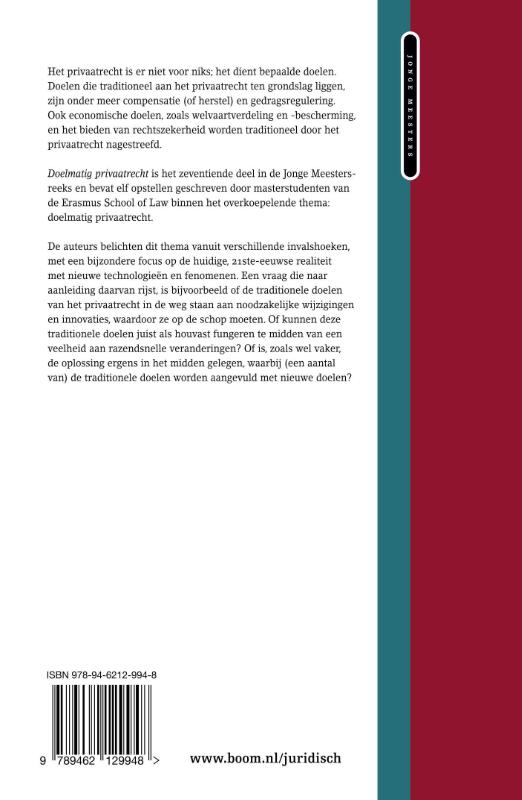 Achterkant van Doelmatig privaatrecht