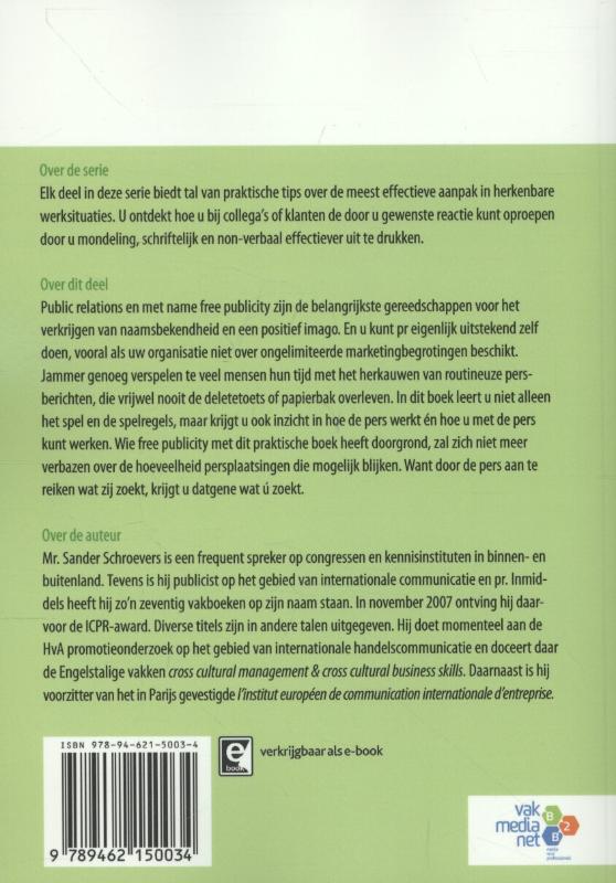 Achterkant van Free publicity