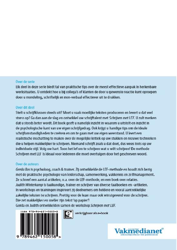 Achterkant van Schrijven met LEF