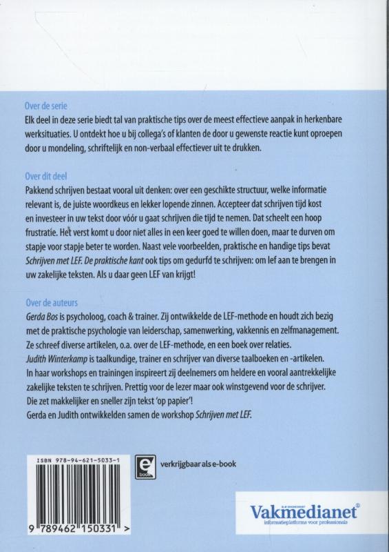Achterkant van Schrijven met LEF