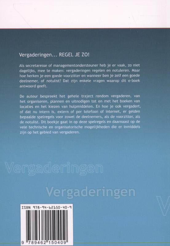 Achterkant van Vergaderingen regel je zo