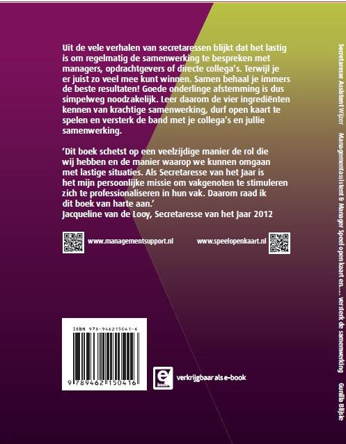 Achterkant van Managementassistent & Manager