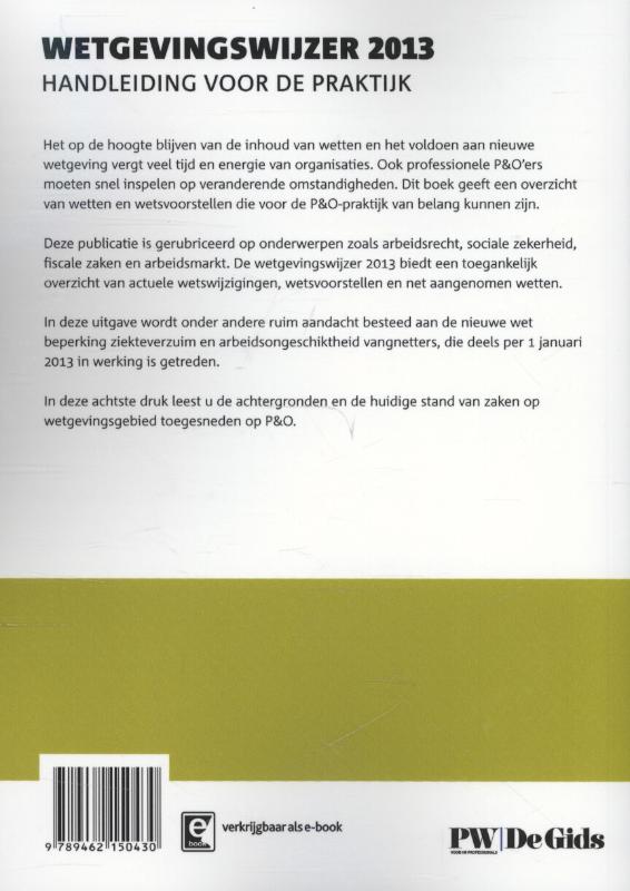 Achterkant van Handleiding voor de praktijk