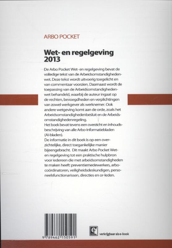 Achterkant van 2013 Wet- en regelgeving