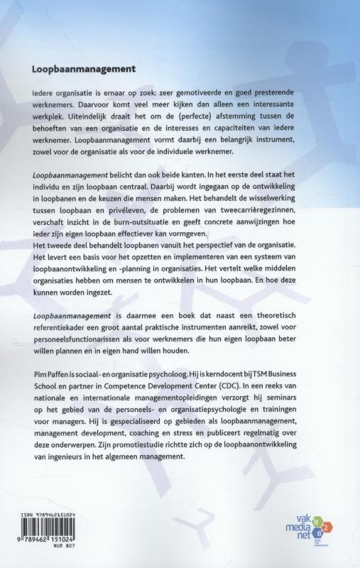 Achterkant van Loopbaanmanagement