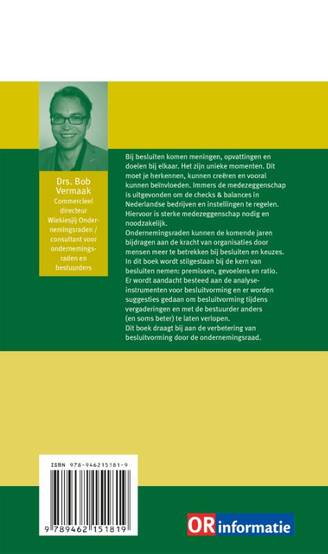 Achterkant van OR en besluitvormingsprocessen