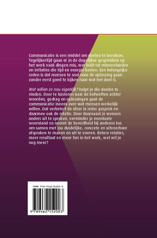 Achterkant van Wat willen ze nou eigenlijk?