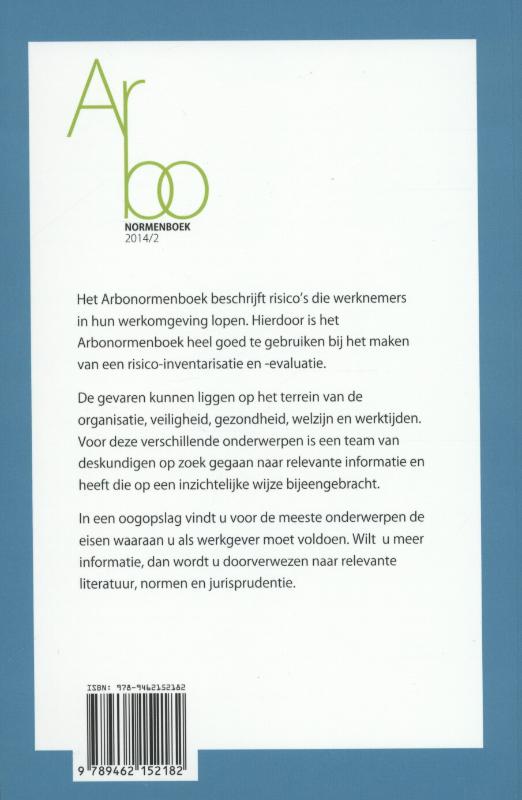 Achterkant van Arbonormenboek