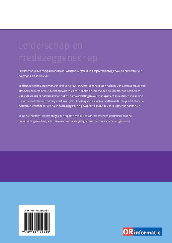Achterkant van Leiderschap en medezeggenschap