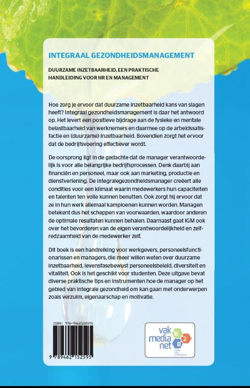 Achterkant van Integraal gezondheidsmanagement