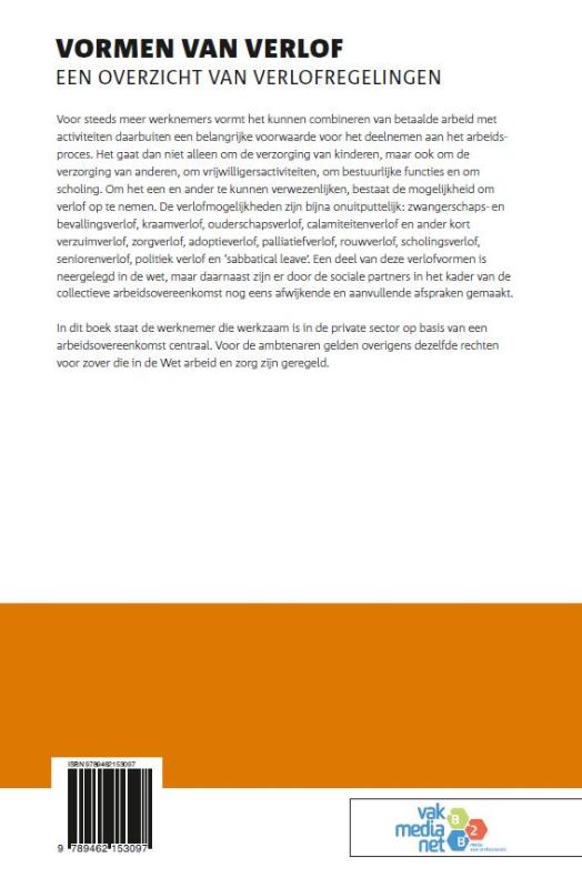Achterkant van Vormen van verlof