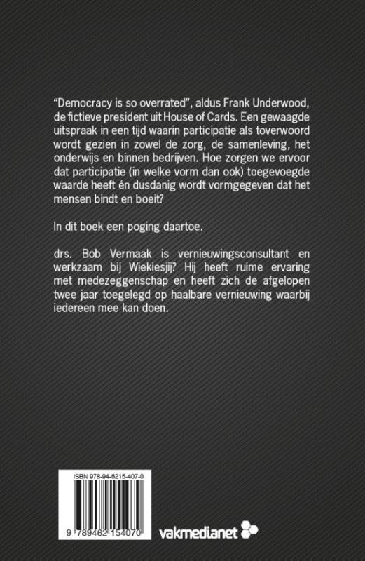 Achterkant van Reorganiseer je medezeggenschap