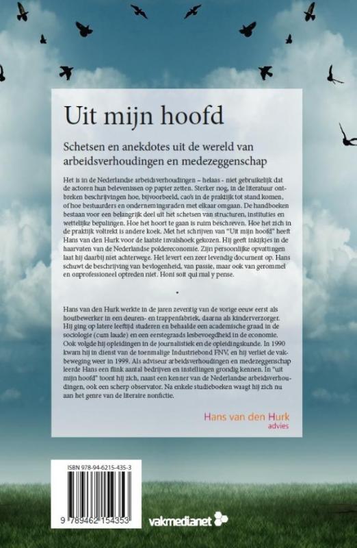 Achterkant van Uit mijn hoofd