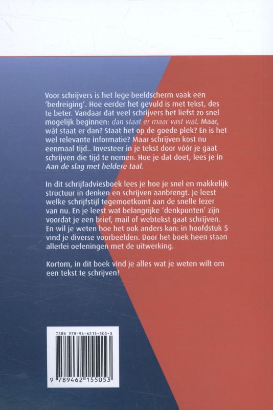 Achterkant van Aan de slag met heldere taal