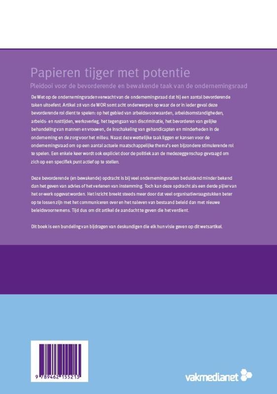 Achterkant van Papieren tijger met potentie