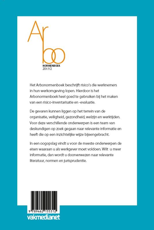 Achterkant van Arbonormenboek 2017/2