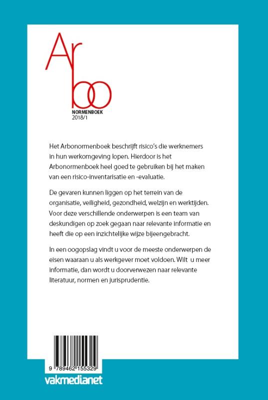 Achterkant van Arbonormenboek 2018/1