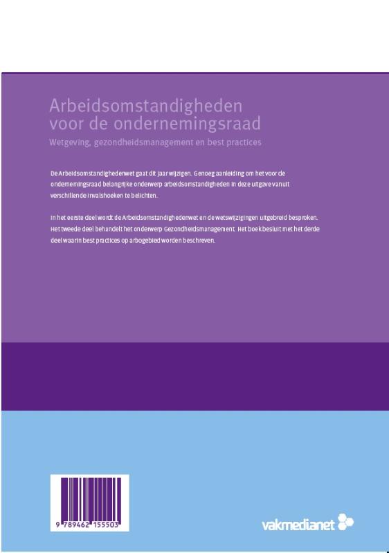 Achterkant van Arbeidsomstandigheden voor de ondernemingsraad