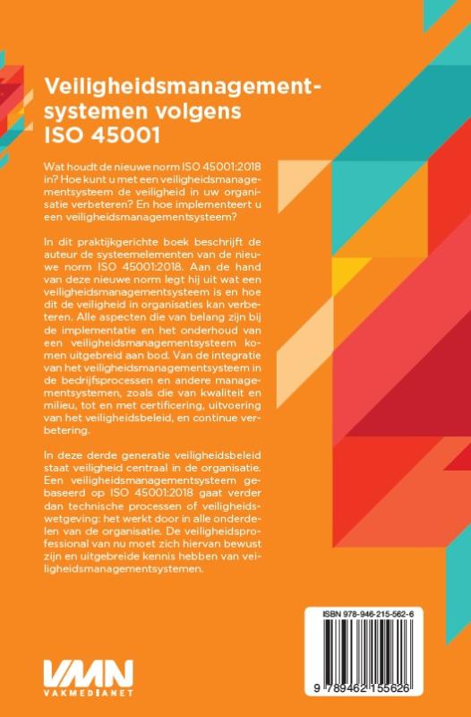 Achterkant van Veiligheidsmanagementsystemen volgens ISO 45001