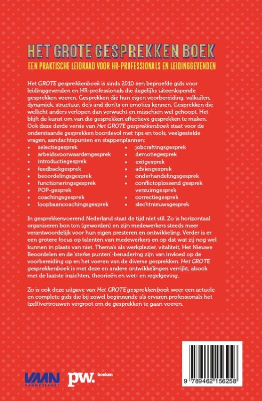 Achterkant van Het grote gesprekkenboek