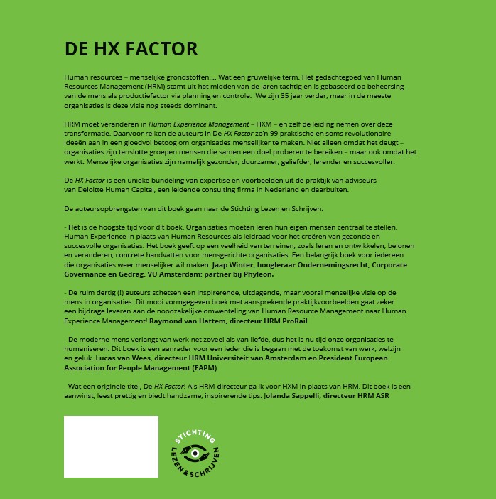 Achterkant van De HX factor