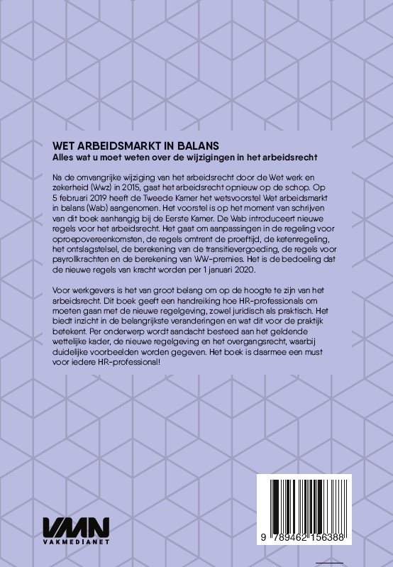 Achterkant van Wet Arbeidsmarkt in Balans