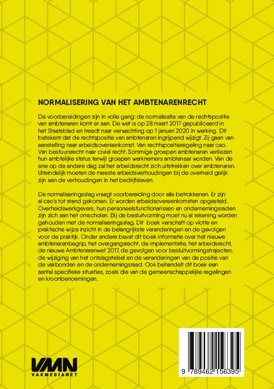 Achterkant van Normalisering van het Ambtenarenrecht