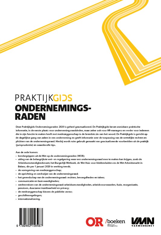 Achterkant van Praktijkgids ondernemingsraden 2020
