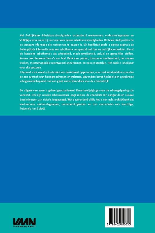 Achterkant van Praktijkboek arbeidsomstandigheden 2020