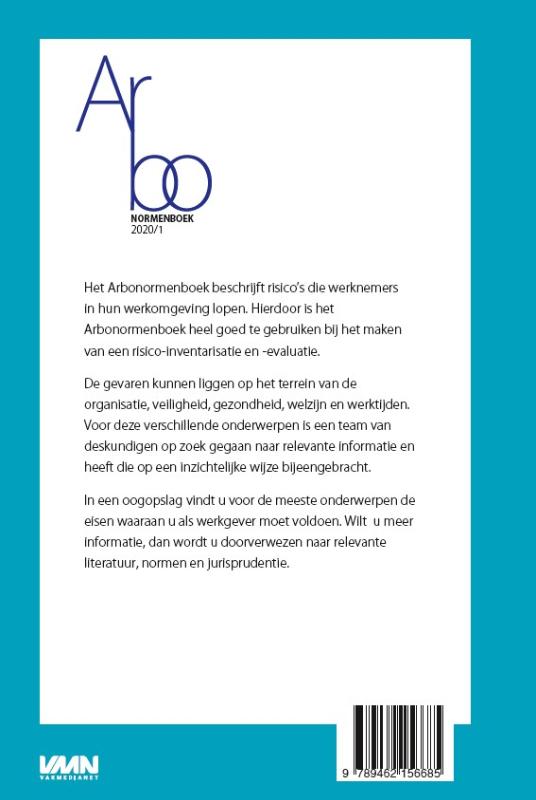 Achterkant van Arbonormenboek 2020/1
