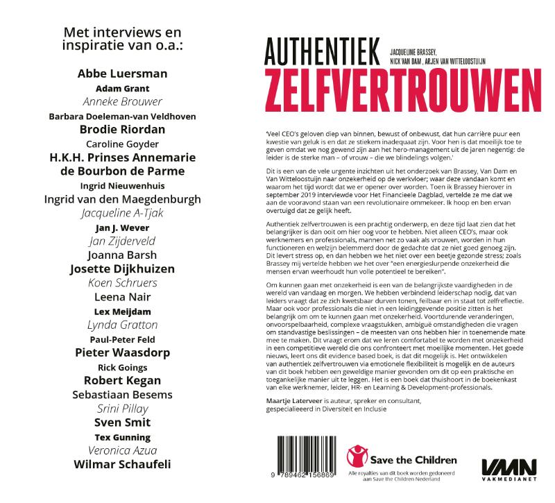 Achterkant van Authentiek zelfvertrouwen