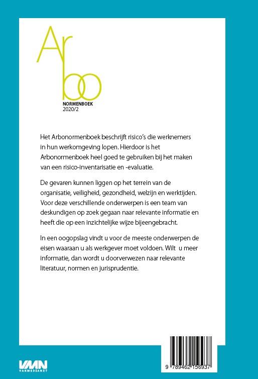 Achterkant van Arbonormenboek 2020/2
