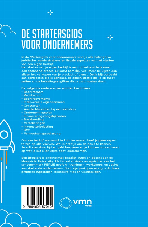 Achterkant van Startersgids voor ondernemers
