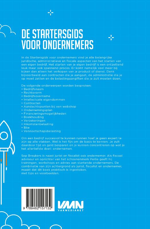 Achterkant van Startersgids voor ondernemers