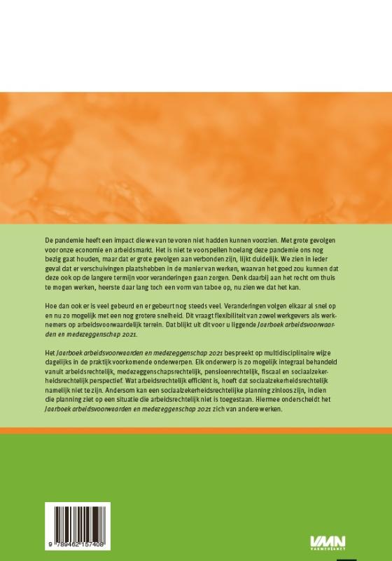 Achterkant van Jaarboek arbeidsvoorwaarden en medezeggenschap 2021