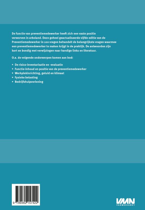 Achterkant van Preventiemedewerker in 100 vragen