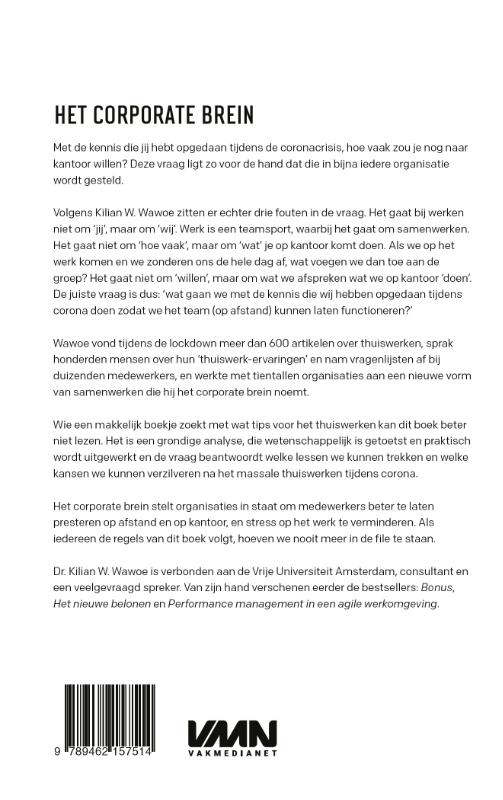 Achterkant van Het Corporate Brein